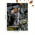 thumbnail image 3 of Fluffy Cat Portrait Canvas Wall Art，Animal Decor for Living Room Bedroom Office Study Room, 3 of 8