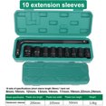 thumbnail image 2 of Yeacher 10PCS 1/2 Inch Electric Wrench Accessory Set Steel Sleeve Set Household Multifunctional Practical Sleeve Set with Storage Box, 2 of 7