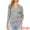 Grey, variant on Fall Sweaters Collared V Neck Cable Knit Pullover Tops S White