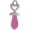 Pink, variant on Silver Plated 3-D Pink Pacifier - Rope Charm Bead Dangle with Mini 2026