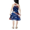 thumbnail image 4 of Girls Dresses American Flag Dresses Patriotic Stars Striped Halter Dress Independence Day Midi Dresses Size 10-12 4th of July Outfits with Pockets, 4 of 4