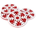 thumbnail image 2 of SHENMO Set of 10 Christmas Felt Snowflake Coaster Decorations, 2 of 5