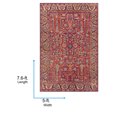 thumbnail image 6 of Livabliss Area Rugs for Living Room, 5x7 Iris Traditional Red Rug, Bedroom Dining Room Home Decor Stain Resistant Carpet (5' x 7'6"), 6 of 9