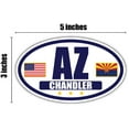 thumbnail image 3 of Flag of Arizona / American Flag Oval 3M Vinyl Bumper Sticker Decal | Navy & Gold Chandler, AZ Sticker Vinyl Decal, 3 of 3