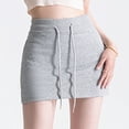thumbnail image 5 of Active Skirts for Women Elastic High Waist Drawstring Mini Skirt with Pockets Tennis Skirt for Women (Grey L), 5 of 8