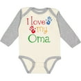 thumbnail image 3 of Inktastic I Love My Oma Grandchild Boys or Girls Long Sleeve Baby Bodysuit, 3 of 5