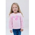 thumbnail image 2 of Barbie Fleece Pullover Sweatshirt with Faux Fur Sleeves Toddler to Big Kid, 2 of 5