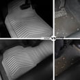 thumbnail image 3 of CAR GRAND Rubber Car Floor Mats, All Season All Weather Waterproof Automotive Mats Full Set 4 Pieces, Trim to Fit for Cars Sedans SUVs Trucks, Anti-Slip Easy Clean, All Gray, 3 of 10
