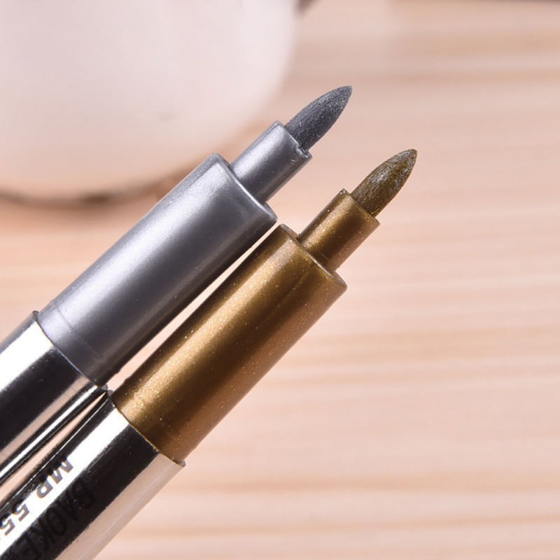 10pcs Metallic Glitter Marker Pens Dual Tip Brush And Fine Point Pens For  DIY Album, Black Cards, Scrapbooking, Craft Supplies, On Ceramic, Stone, Gla