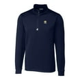 thumbnail image 2 of Men's Cutter & Buck  Navy Notre Dame Fighting Irish Alumni Logo Traverse Stretch Quarter-Zip Pullover Top, 2 of 3