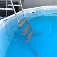 thumbnail image 5 of 36 Inch Wall Height 3 Stair Step Outdoor Above Ground Swimming Pool Ladder Gray, 5 of 20