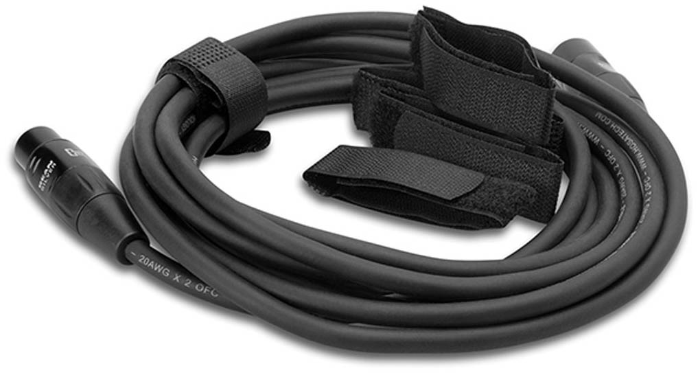 HOSA - WTI-148G 20 - Hook and Loop Organizer - Black - 0.75 in x 8 in - 20 pcs