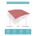thumbnail image 5 of Quilts Twin XL Size, Coral Red Soft Comforter Bedding Set for Bed, Farmhouse Burlap Solid Red Color Modern Linen Texture Lightweight Quilted Bedspread with Pillow Cover(2 Pieces), 68x98 Inch, 5 of 6