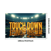 Football Themed Illuminated Touchdown Banner Party Backdrop Decorations for Sports Events Tailgating Parties Football Watch Parties Stadium Celebrations