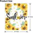 thumbnail image 2 of Sunflower Throw Blanket Baby Small Yellow Flower Throw Blanket Birthday Gifts for Toddler Swaddle Pet Crib Soft Lightweight Fuzzy Fleece Blankets and Throws Blanket Decorative for Baby 30x40, 2 of 6