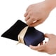 thumbnail image 5 of Bolsas de Terciopelo con Cordón Lyellfe 15x13 cm Paquete de 50 con Borde Dorado, 5 of 7