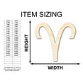thumbnail image 2 of Unfinished Wood Aries Sign Shape - Zodiac Craft - up to 46" 16" / 1/8", 2 of 5