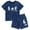 Blue, variant on Bingo Vintage Wash Drop Shoulder T-Shirt and Shorts Outfit Set Toddler to Little Kid