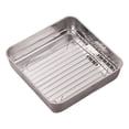 thumbnail image 1 of SIfdSeng Get it Fast Stainless Steel Baking Tray for Oven Oven Rimming Bake Pan with Rack for Cakes Roasting and Casseroles Stainless Steel Square Cake Baking Pans Baking Pan with Rack, 1 of 4