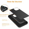thumbnail image 4 of DTTO iPhone 12/12 Pro Case, Liquid Silicone Shockproof Cover [Enhanced Camera and Screen Protection] with Honeycomb Grid Cushion for iPhone 12/12 Pro 6.1” 2020, Black, 4 of 7