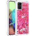 thumbnail image 3 of Compatible with Samsung Galaxy A71 Case Glitter Luxury Cute Love Liquid Quicksand Clear TPU Girls Women Stylish Bumper Shockproof Protective Case for Samsung Galaxy A71 Rose YB, 3 of 6