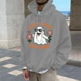 RATTOYY Mens Halloween Hoodies Y2K Lovely Cute Ghost Print Long Sleeve