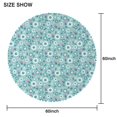 thumbnail image 2 of Round Tablecloth Spring Summer 60x60 Inch flower Round Table Cover for Party Picnic Dinner, 2 of 5