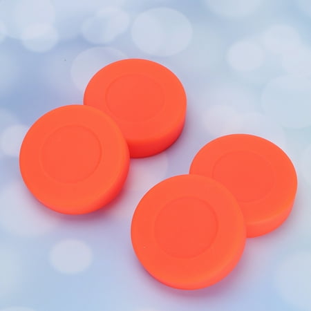 FOMIYES 10 Pcs Rubber Street Hockey Puck Orange Good Resilience for Pond Hockey