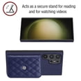 thumbnail image 2 of for Samsung Galaxy S23 Ultra Slim Case with Card Holders and Strap for Women, Samsung Galaxy S23 Ultra Phone Case Wallet PU Leather Kickstand RFID Blocking Flip Shockproof Wallet Case - Blue, 2 of 11