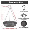 thumbnail image 2 of Outdoor Hanging Bird Bath Tray, Sturdy Chain Hanging Feeder Tray, Heavy-Duty Capacity for Garden & Patio Decor, Bird Water & Seed Feeder for Yard, 2 of 7