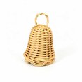 thumbnail image 2 of Cadancy Christmas Ornaments Woven Rattan Bell Hanging Decoration for Tree Fireplace Mantle Wreath Holiday Party Seasonal Rustic Home Indoor Vintage Farmhouse Decor, 2 of 9