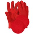 thumbnail image 1 of Gants de Four Résistants à la Chaleur avec Doigts - 1 Paire de Gants de Four de Cuisine Rouges - Gants en Coton pour Casseroles - Gants de Cuisine Double Four - Collection Limitée Rouge - Tapis Ronds en Coton, 1 of 8