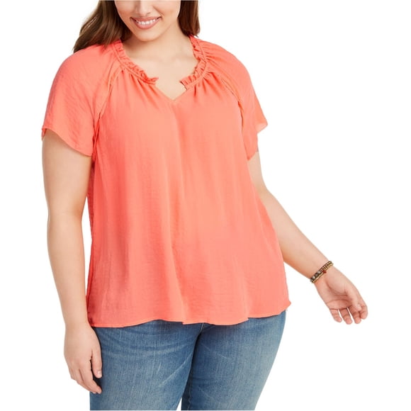 Blusa sin mangas Style & Co. para mujer naranja 0X