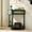 Antique Green + Real rattan + MDF + Solid wood legs, variant on YINGYUE Unique Half Moon Demi-Lune Console Table, Hand Curved Rattan Sliding Drawers with 2 Storage Cabinets & Bottom Open Shelf, American Semi Circle Entryway Accent Table, Antique Green