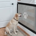 thumbnail image 3 of Flmtop Puppy Gate Dog Paw Pattern Isolation ABS Pet Safety Fence Mesh for Home Black, 3 of 9