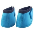 thumbnail image 6 of yotijay Horse Bell Boots Equestrian Equipment Oxford Cloth Neoprene Overreach Blue Color M, 6 of 9