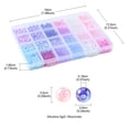 thumbnail image 6 of 1 box 120G 24 style Transparent Opaque Acrylic Beads Round Mixed color 6x5mm Hole: 1.8mm 5g/style, 6 of 6