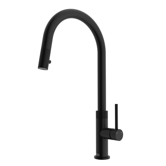VIGO Bristol Single Handle Pull-Down Sprayer Kitchen Faucet in Matte Black