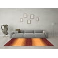 thumbnail image 3 of Ahgly Company Indoor Square Abstract Orange Modern Area Rugs, 6' Square, 3 of 4