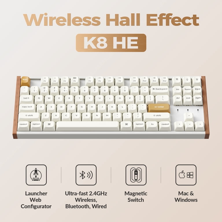 Keychron K8 HE 80% TKL Wireless RGB Magnetic Switch Keyboard