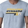 thumbnail image 3 of Men's Starter Heather Gray Pittsburgh Steelers Logo Push Graphic T-Shirt, 3 of 3