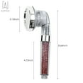thumbnail image 3 of Gustave Design High Turbo Pressure Shower Head Bath Handheld Large Rainfall Water-saving with Filter Beads, 3 of 7
