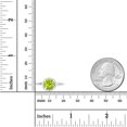 thumbnail image 4 of Decadence Solid 14K White Gold 7mm Natural Green Peridot August Birthstone Halo Engagement Ring For Women, Size 7, 4 of 5