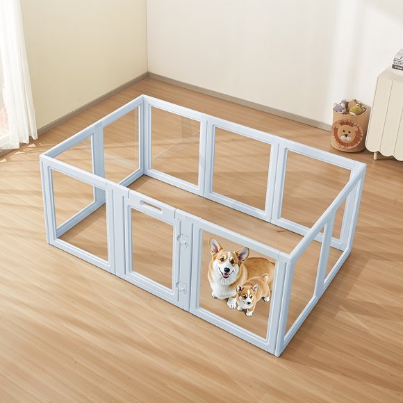VEVOR Dog Whelping Box with Window Transparent Playpen for Large Dog 76x49x30 in
