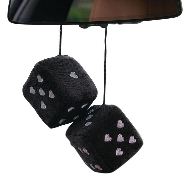Car Dice Plush Dice Rearview Mirror Accessories Soft And Fuzzy Car