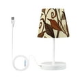 thumbnail image 3 of Red Flowers and Leaves LED Desk Lamp Table Lamp USB Bedside Nightstand Small Lamp for Bedroom Living Room Kids Room, 3 of 8