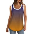 thumbnail image 2 of YDKZYMD Casual Tunic Tank Tops for Women Tie Dye Gradient Plus Size T Shirts Sleeveless Scoop Neck Camisole Summer Beach Tunic Tops 2XL, 2 of 6