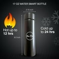 thumbnail image 2 of Ben Din Clothing LED Temperature Display Water Bottle Thermos 16 oz - Black, 2 of 7