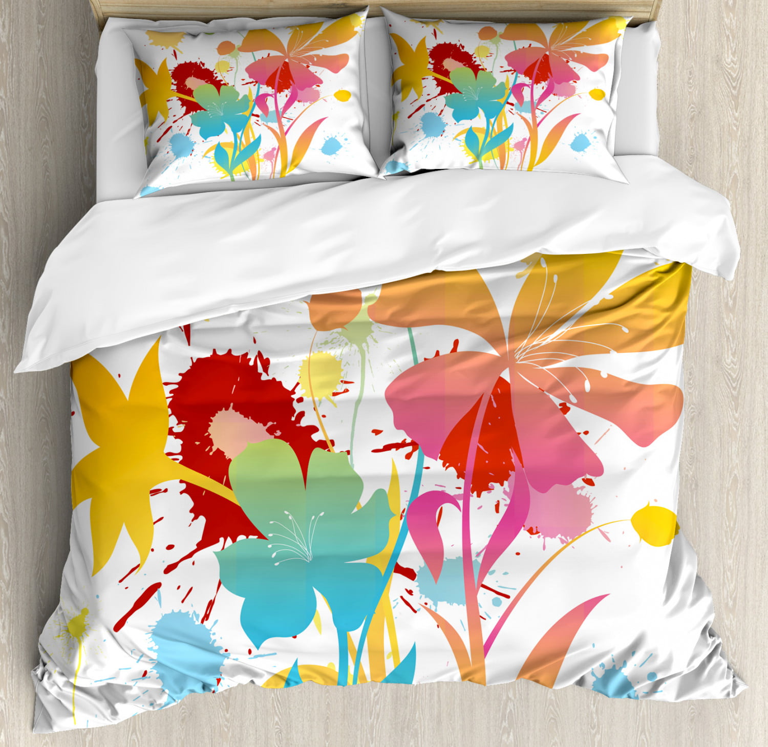 Colorful Duvet Cover Set King Size, Beachy Duvet Covers King Size