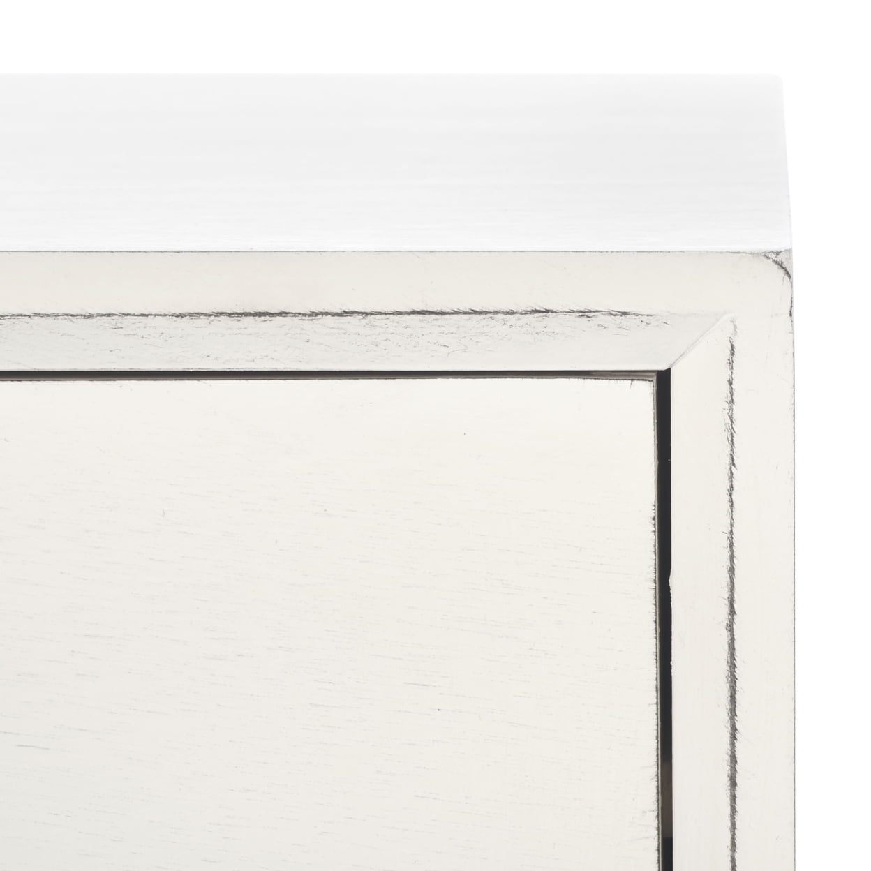 SAFAVIEH Mozart Mid-Century 2 Drawer Coffee Table, Distressed White
